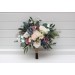 Bouquets in dusty mauve dusty blue ivory color theme. Bridal bouquet. Faux bouquet. Bridesmaid bouquet. 5303