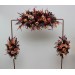  Flower arch arrangements in burgundy terracottacolors.  Arbor flowers. Floral archway. Faux flowers for wedding arch. 5121