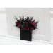  Wedding boutonnieres and wrist corsage  in black and burgundy color scheme. Flower accessories. Pocket boutonniere. 5325