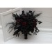 Bouquets in black and burgundy color theme. Bridal bouquet. Faux bouquet. Bridesmaid bouquet. Cascading bouquet. 5325