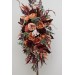  Flower arch arrangements in burgundy terracottacolors.  Arbor flowers. Floral archway. Faux flowers for wedding arch. 5121