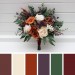 Bridesmaid bouquet .Brown cream purple rust burgundy flowers. Fall wedding bouquet. Wedding bouquet. 5324