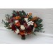 Bouquets in burnt orange burgundy cream color theme. Bridal bouquet. Faux bouquet. Bridesmaid bouquet. 5323