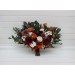 Bouquets in burnt orange burgundy cream color theme. Bridal bouquet. Faux bouquet. Bridesmaid bouquet. 5323