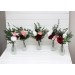 Burgundy blush pink ivory white mini bouquets for vases. Flowers for wedding decor. Centerpiece. 5036