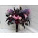 Deep purple fuchsia candy pink bouquets. Bridal bouquet. Cascading bouquet. Faux bouquet. Bridesmaid bouquet. 5228