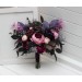 Deep purple fuchsia candy pink bouquets. Bridal bouquet. Cascading bouquet. Faux bouquet. Bridesmaid bouquet. 5228