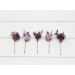  Set of  5 bobby pins in purple lilac color scheme. Hair accessories. Flower accessories for wedding.  5326