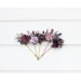  Set of  5 bobby pins in purple lilac color scheme. Hair accessories. Flower accessories for wedding.  5326