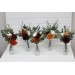 Rust burgundy ivory mini bouquets for vases. Flowers for wedding decor. Centerpiece. 5272