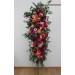  Flower arch arrangement in orange pink magenta colors.  Arbor flowers. Floral archway. Faux flowers for wedding arch. 5127