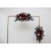  Flower arch arrangement in burgundy red beige teal blue colors.  Arbor flowers. Floral archway. Faux flowers for wedding arch. 5327