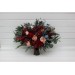 Bouquets in burgundy red beige teal blue color theme. Bridal bouquet. Faux bouquet. Bridesmaid bouquet. 5327