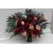 Bouquets in burgundy red beige teal blue color theme. Bridal bouquet. Faux bouquet. Bridesmaid bouquet. 5327