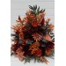 Standing flowers in rust burgundy cinnamon orange color scheme. Aisle flowers. Wedding decorations. Floor flowers. 0033