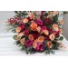 Standing flowers in magenta peach coral  color scheme. Aisle flowers. Wedding decorations. Floor flowers. 5295