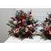 Standing flowers in red burgundy dusty rose peach color scheme. Aisle flowers. Wedding decorations. Floor flowers. 0501