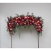  Flower arch arrangement in magenta peach coral colors.  Arbor flowers. Floral archway. Faux flowers for wedding arch. 5295