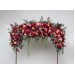  Flower arch arrangement in magenta peach coral colors.  Arbor flowers. Floral archway. Faux flowers for wedding arch. 5295