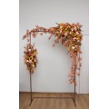  Flower arch arrangement in rust ivory colors.  Arbor flowers. Floral archway. Faux flowers for wedding arch. Sunflowers arch. 5328