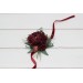  Wedding boutonnieres and wrist corsage  in burgundy dusty rosecolor scheme. Flower accessories. 5329