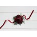  Wedding boutonnieres and wrist corsage  in burgundy dusty rosecolor scheme. Flower accessories. 5329