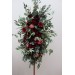  Flower arch arrangement in burgundy dusty rose colors.  Arbor flowers. Floral archway. Faux flowers for wedding arch. 5329