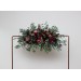  Flower arch arrangement in burgundy dusty rose colors.  Arbor flowers. Floral archway. Faux flowers for wedding arch. 5329