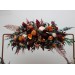  Flower arch arrangement in burnt orange red burgundy colors.  Arbor flowers. Floral archway. Faux flowers for wedding arch. 5103