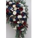  Flower arch arrangement in burgundy ivory navy blue  colors.  Arbor flowers. Floral archway. Faux flowers for wedding arch. 5097