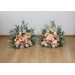 Standing flowers in orange blush pink color scheme. Aisle flowers. Wedding decorations. Floor flowers. 5071