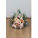 Standing flowers in orange blush pink color scheme. Aisle flowers. Wedding decorations. Floor flowers. 5071