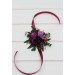  Wedding boutonnieres and wrist corsage  in purple magenta gold  color scheme. Flower accessories.5273