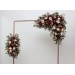  Flower arch arrangement in burgundy ivory white colors.  Arbor flowers. Floral archway. Faux flowers for wedding arch. 5310