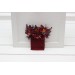 Pocket boutonniere in rust burgundy cinnamon color scheme. Flower accessories. Pocket flowers. Square flowers. 0044