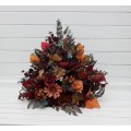 Standing flowers in burgundy orange rust color brown scheme. Aisle flowers. Wedding decorations. Floor flowers. 5330