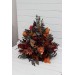 Standing flowers in burgundy orange rust color brown scheme. Aisle flowers. Wedding decorations. Floor flowers. 5330