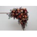  Flower arch arrangement in burgundy orange rust brown colors.  Arbor flowers. Floral archway. Faux flowers for wedding arch. 5330