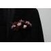 Pocket boutonniere in purple burgundy beige color scheme. Flower accessories. Pocket flowers. Square flowers. 5016