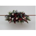  Flower arch arrangement in burgundy black green beige ivory colors.  Arbor flowers. Floral archway. Faux flowers for wedding arch. 5279