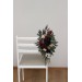 Aisle flowers in burgundy black green beige ivory scheme. Chair flowers. Sign flowers. Marker flowers. Wedding flowers. Flowers for wedding decor. 5279