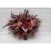 Wedding bouquets in burgundy terracotta colors. Bridal bouquet. Faux bouquet. Bridesmaid bouquet. 5121