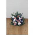 Standing flowers in dusty rose mauve navy blue color scheme. Aisle flowers. Wedding decorations. Floor flowers. 5046