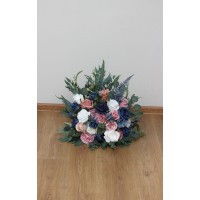 Standing flowers in dusty rose mauve navy blue color scheme. Aisle flowers. Wedding decorations. Floor flowers. 5046