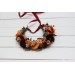 Rust burgundy cinnamon flower crown. #1 Hair wreath. Flower girl crown. Wedding flowers. 0044 EU UK