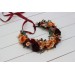 Rust burgundy cinnamon flower crown. #1 Hair wreath. Flower girl crown. Wedding flowers. 0044 EU UK