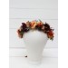 Rust burgundy cinnamon flower crown. #1 Hair wreath. Flower girl crown. Wedding flowers. 0044 EU UK