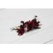 Flower comb in burgundy black gold beige color scheme. Wedding accessories for hair. Bridal flower comb. Bridesmaid floral comb. Halloween wedding. 0018 EU UK