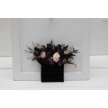 Pocket boutonniere in deep purple black gold beige color scheme. Flower accessories. BLACK EU UK