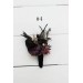  Wedding boutonnieres and wrist corsage  in purple black gold beige color theme. Flower accessories. BLACK EU UK